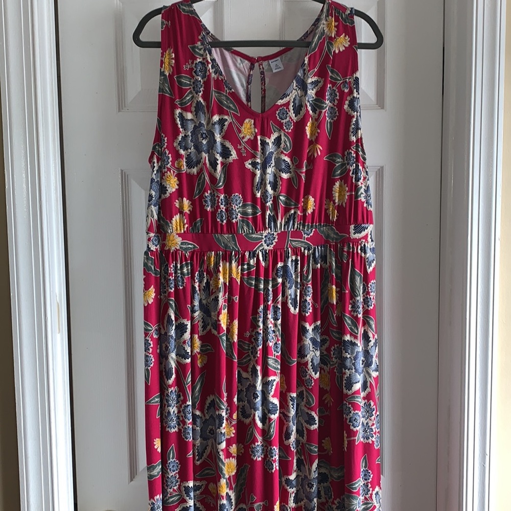 Old Navy Plus Size Sleeveless Fit&Flare Midi Dress